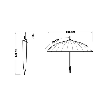 Premium 24 Rib Windproof Umbrella