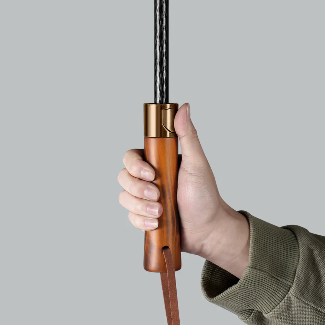 Long Umbrella with Wooden Handle