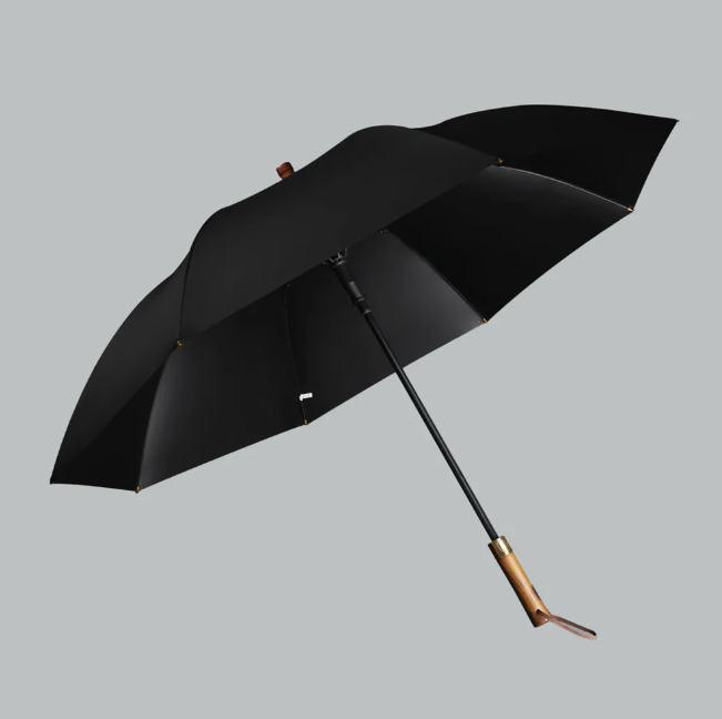 Long Umbrella with Wooden Handle