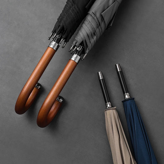 Stylish design and premium materials of the classic stick umbrella, perfect for daily use.