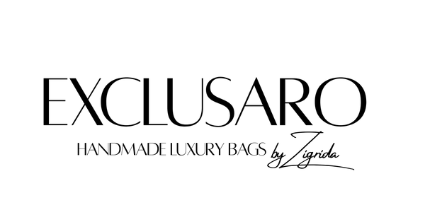 Exclusaro logo – Zigrida tarafından tasarlanan el yapımı lüks çanta markası logosu.