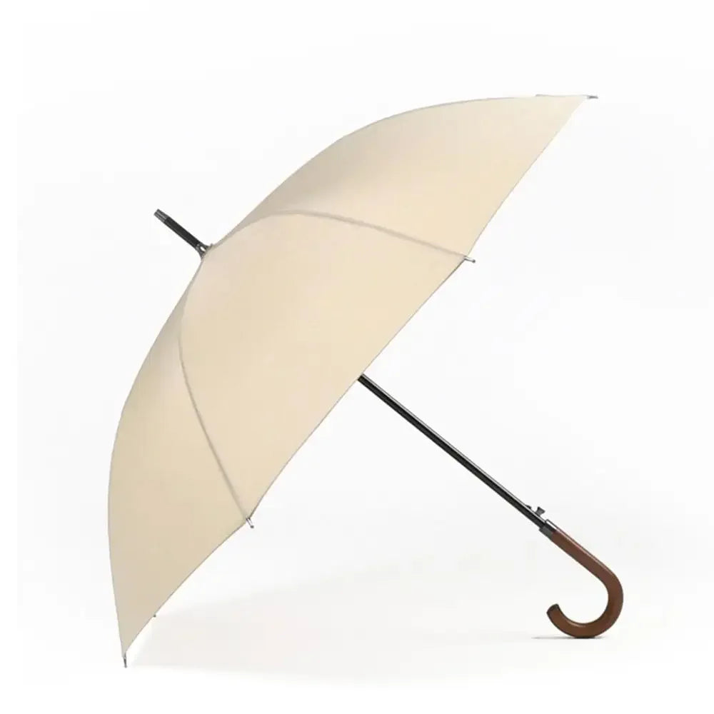 Imperial Classic wooden handle umbrella in khaki with a sophisticated look.