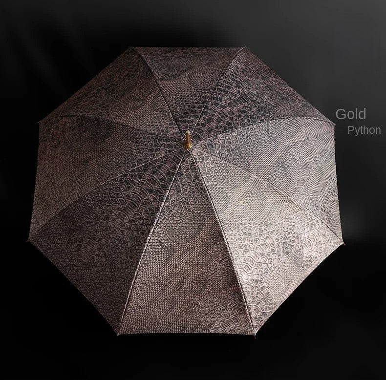 Canopy detail of the luxury snake umbrella with durable high-density fabric.